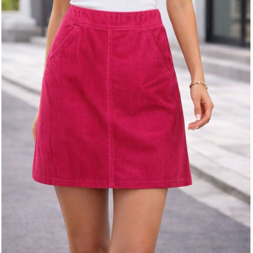 Chadwicks of Boston Corduroy Mini Skirt Pink 16
